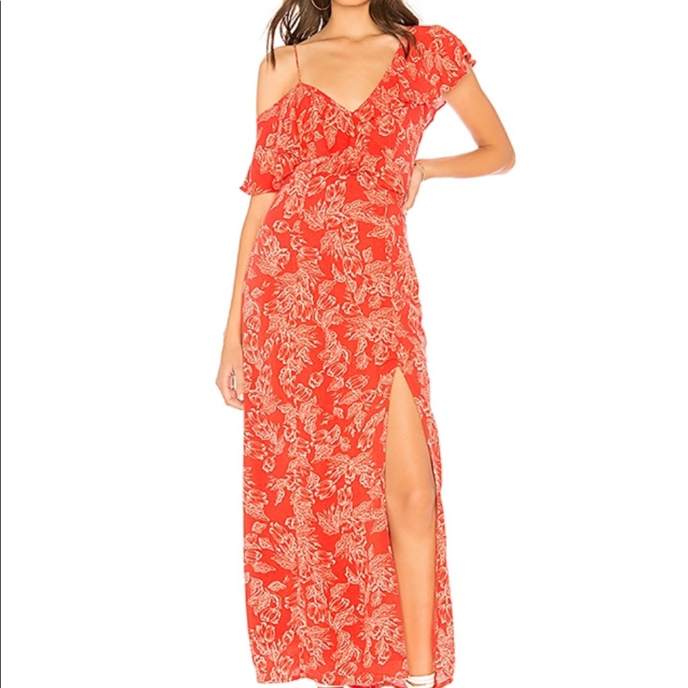 Amuse society red maxi dress
